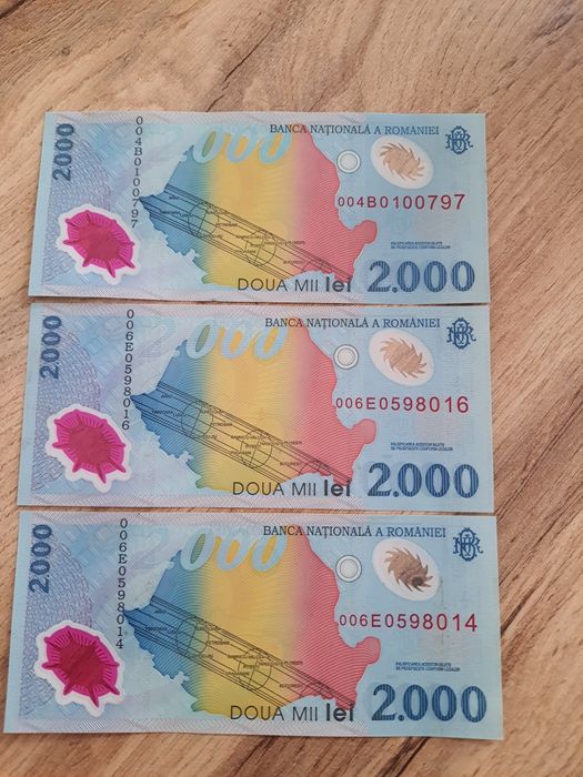 Bancnote 2000lei eclipsa totala 1999