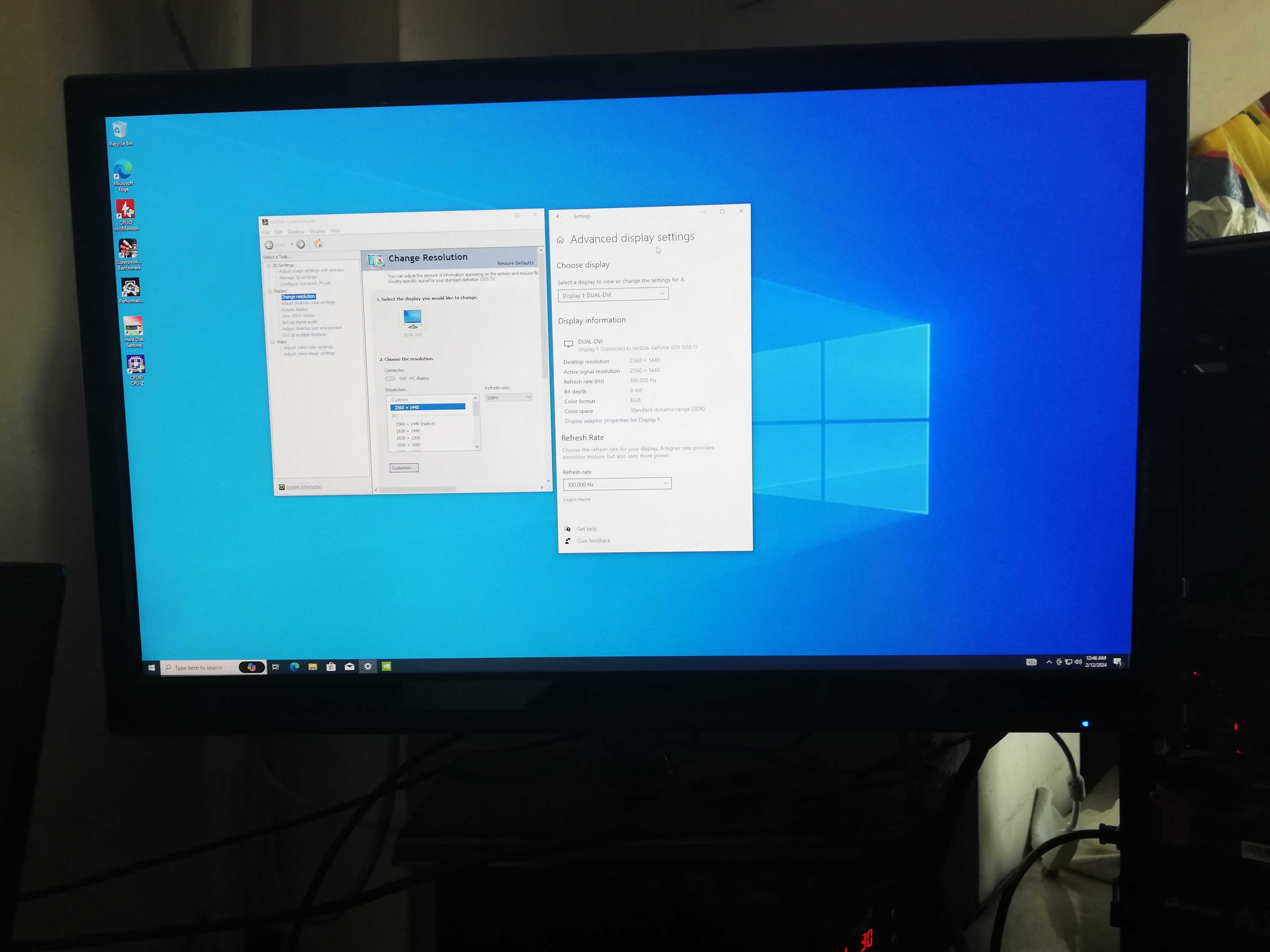 Monitor PLS (ca IPS) 27inch, 2k 1440p QHD, 100Hz OC, zero pixeli morti