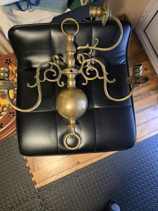 Месингов стенен свещник