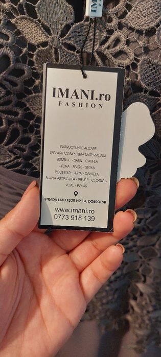 Rochie de seara gri cu broderie