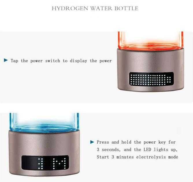 Водородна Бутилка за Алкална Вода Йон Генератор Кислородно Вдишване