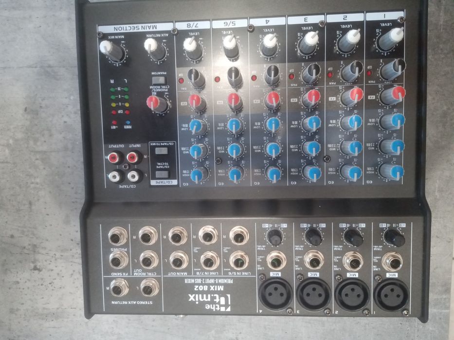 Mixer audio Yamaha MG12/4 și Tmix 802