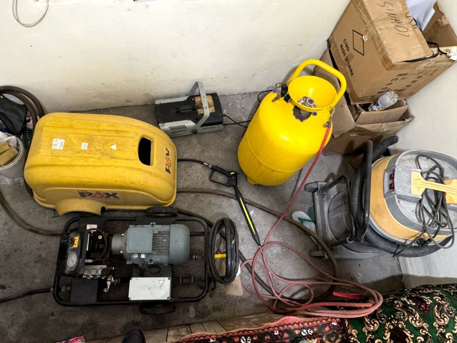 Moyka uchun karcher aparat, pena bochka, kompresor, suxoy tuman aparat