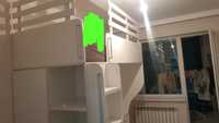 Детская мебель со втроенным шкафом IKEA белый цвет без матраса