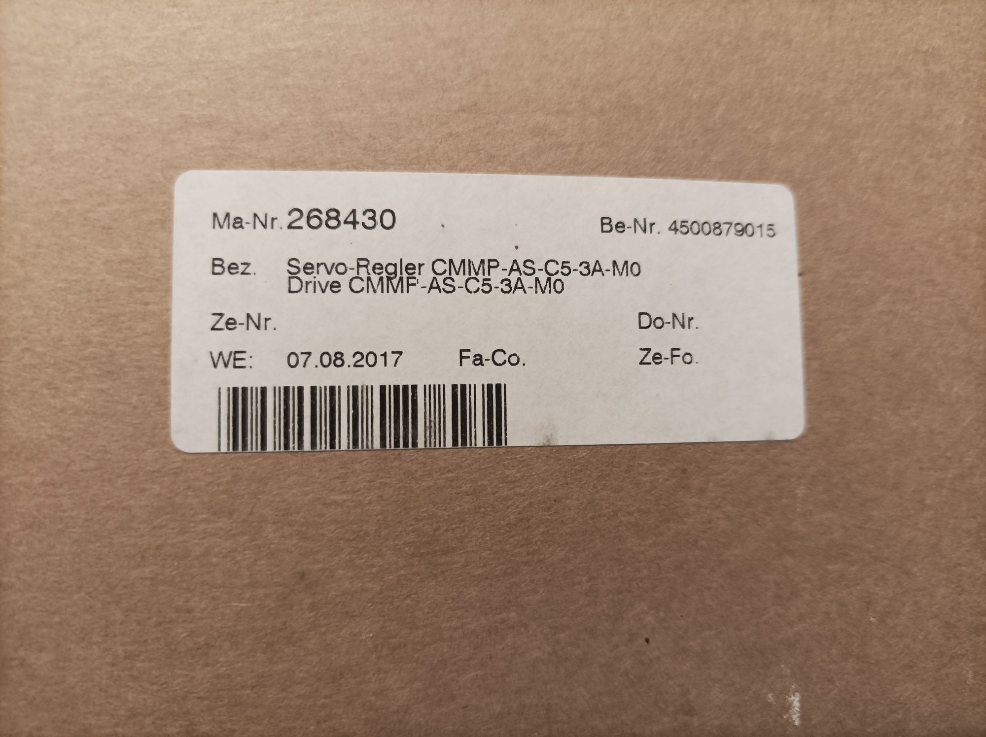 Controller motor FESTO CMMP-AS-C5-3A-M0