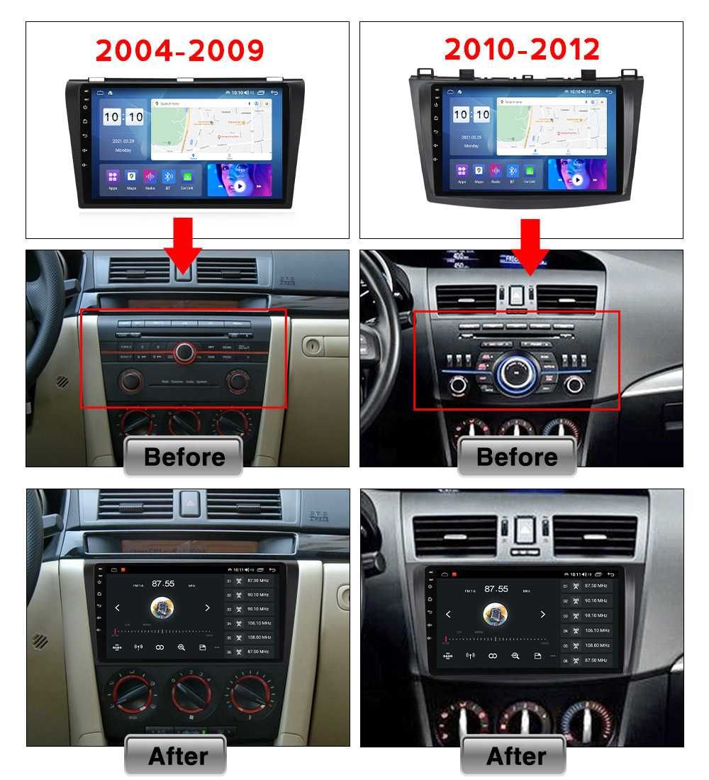 Navigatie Mazda 3 din 2003 - 2010 , Garantie 2GB 4GB 8GB RAM