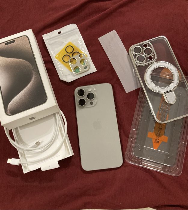 Iphone 15 pro max 256gb natural titanium/gri