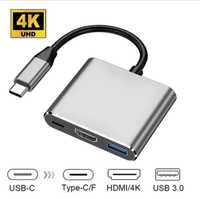 Концентратор HDMI 3 в 1

Это разъем Type-C-USB 3,0 с HDMI и концентрат