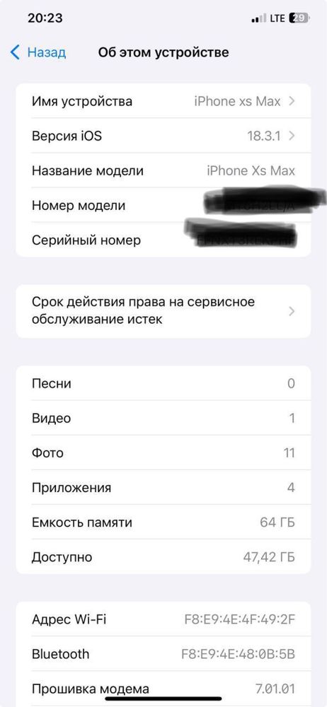 Iphone Xs Max  ideal holatda