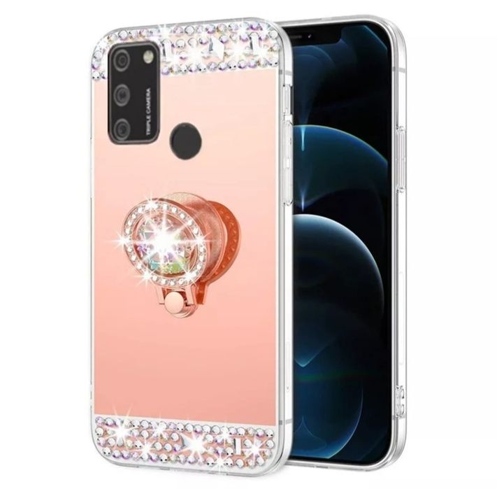 Husa silicon oglinda și inel compatibil Samsung A21s