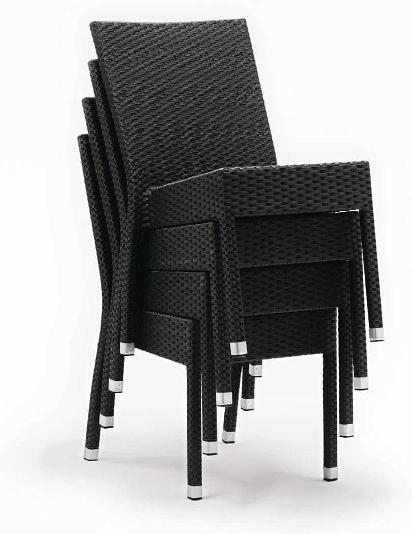 Столове за градина, тераса, веранда 860X500X600 мм цвят въглен