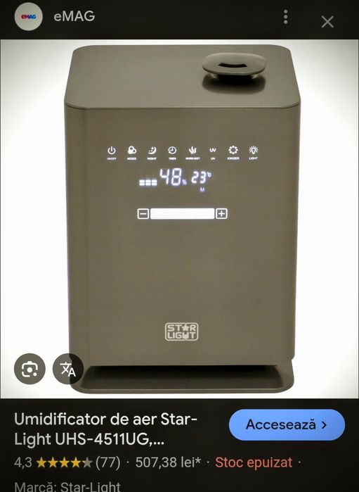 Umidificator aer ultrasonic