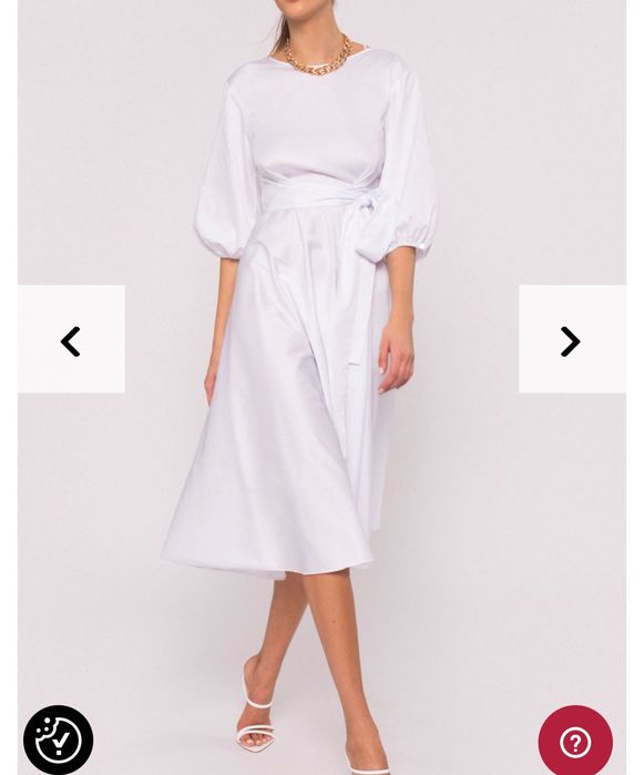 Vand o rochiță Nissa albă din poplin mărimea M