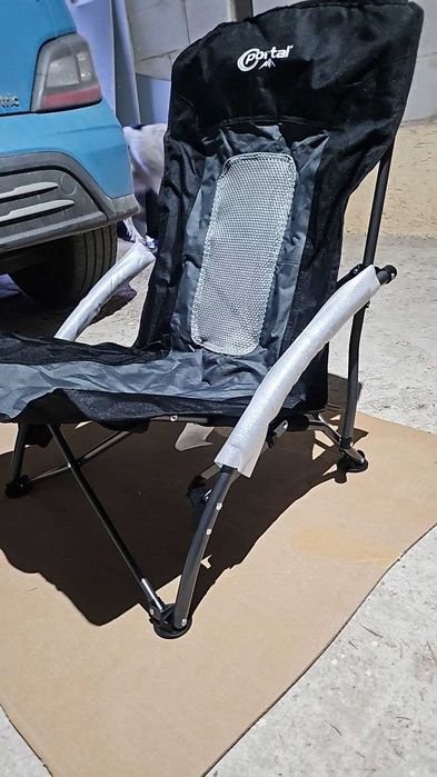 Сгъваем низък плажен стол Portal, лек, дишащ плат