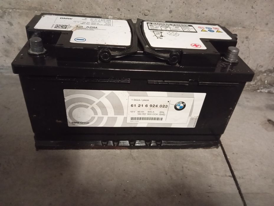 Baterie auto BMW 90 amperi Agm cu Start Stop import Germania originala