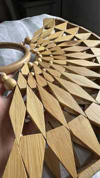 Geantă handmade din lemn de bambus