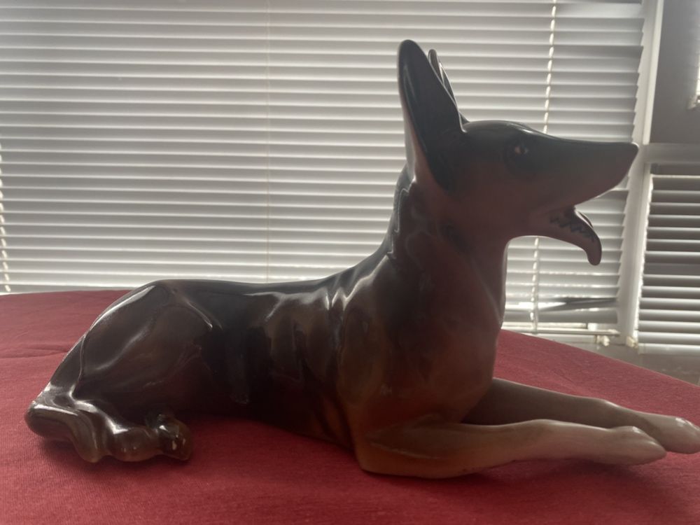 Антикварна находка: керамично куче 30/16 см