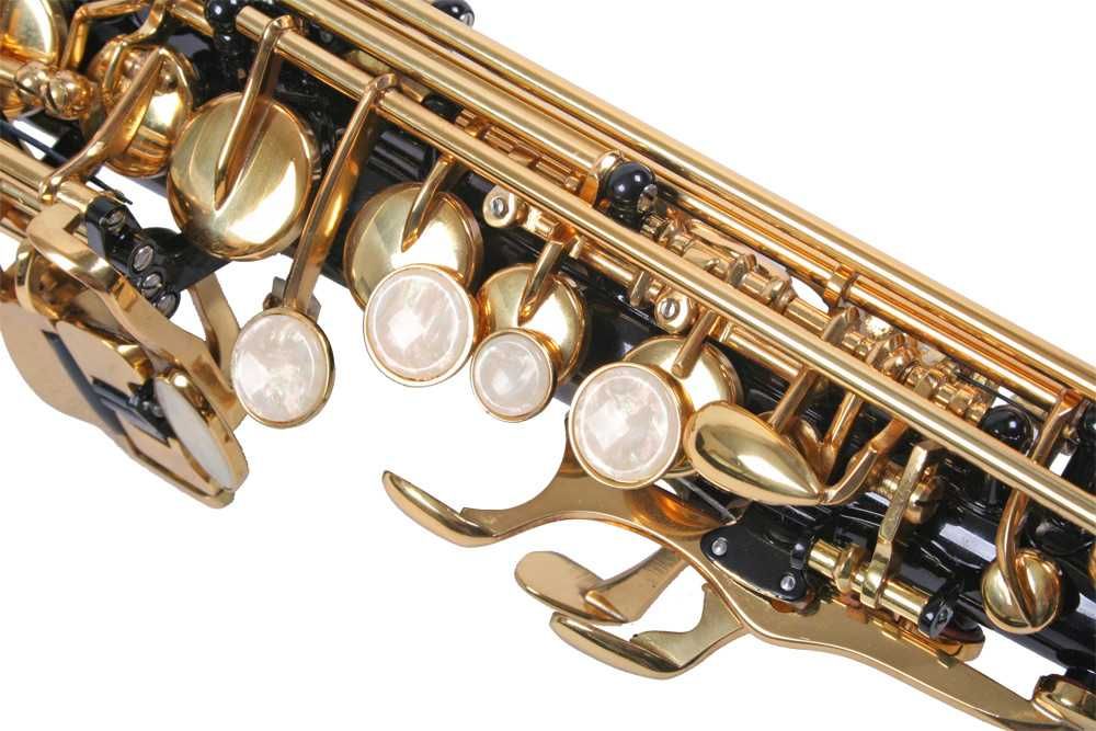 Saxofon Sopran NOU Karl Glaser Saxophone drept Si b Negru+Auriu