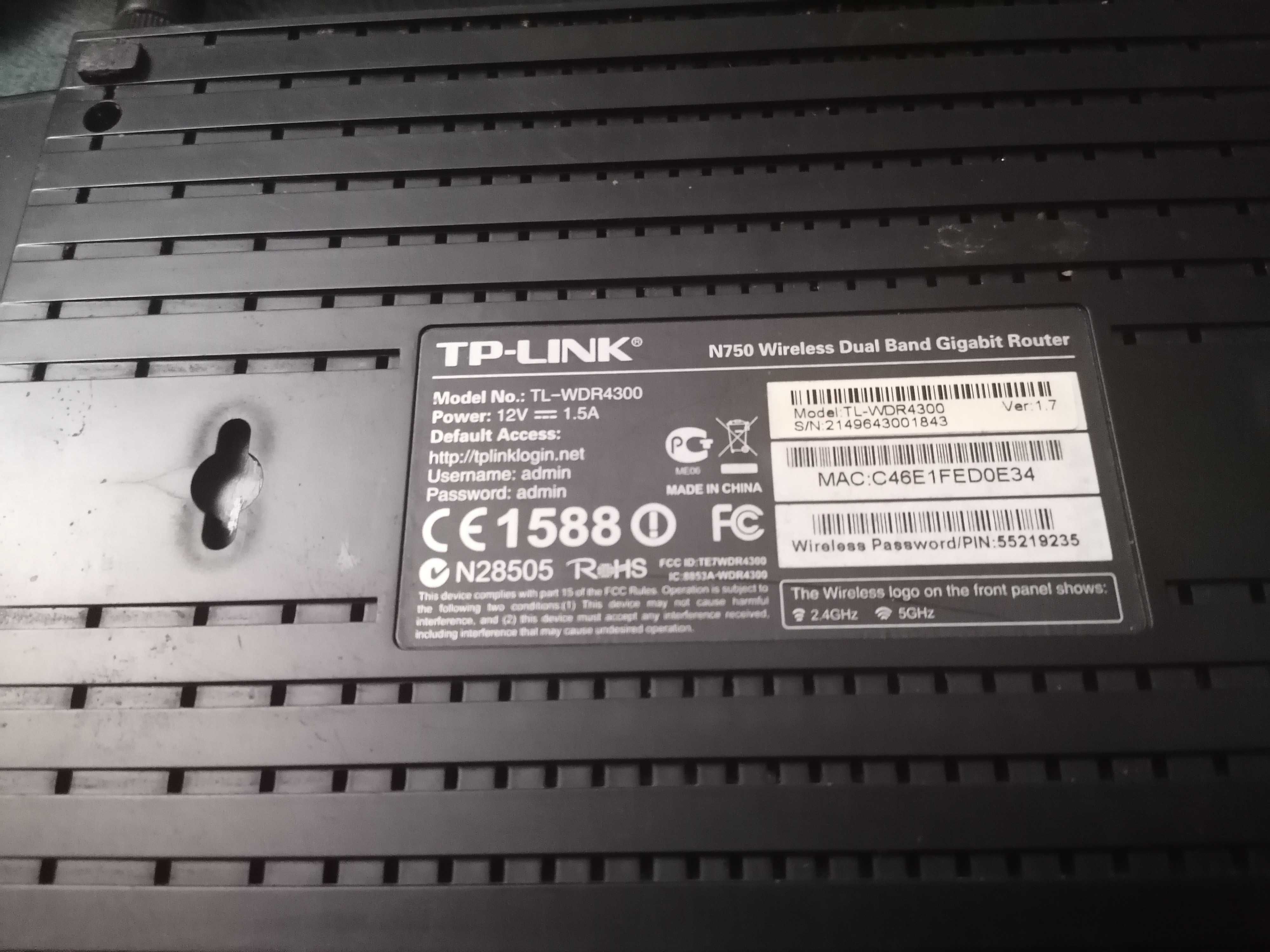 Рутер TP-Link N750 Wireless Dual Band Gigabit Router