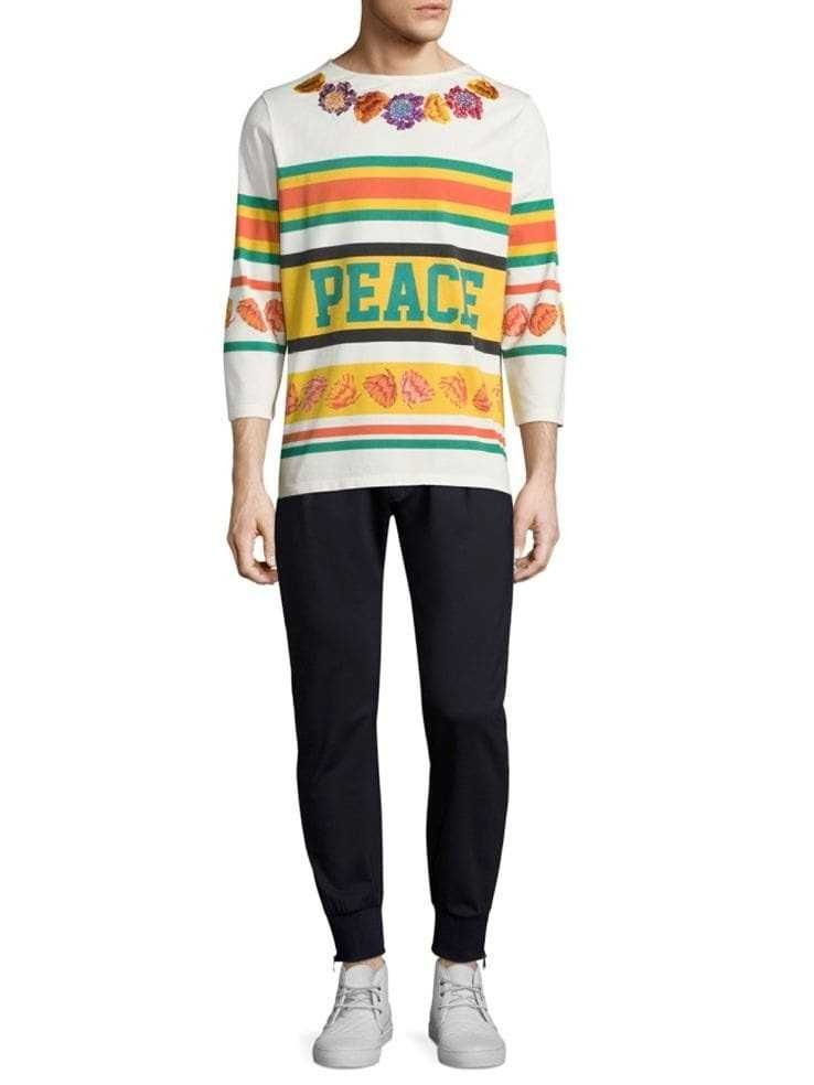 Paul Smith Embroidered Floral Peace Hockey Мъжка Блуза Пуловер size S