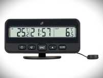 Ceas cu termometru interior - exterior, auto, de bord, cu display, nou