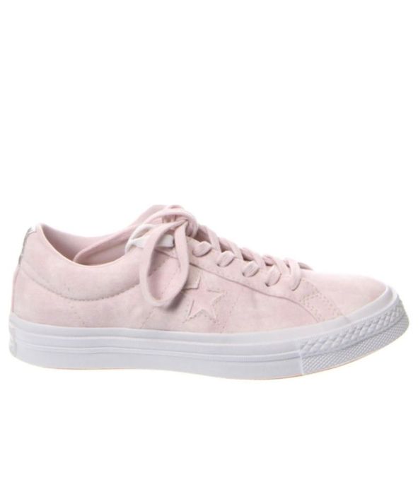 Converse One Star Ox Barely Rose & White/ велурени кецове