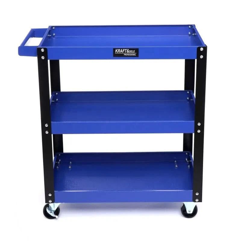 Carucior de atelier cu roti si 3 rafturi , Kraft&Dele KD1066