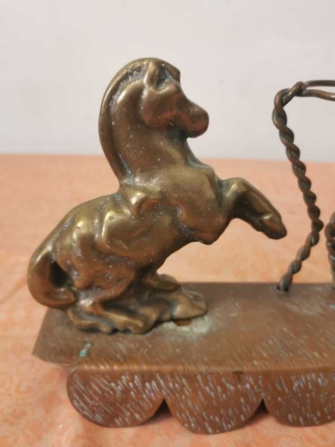 Statuie doi cai din bronz masiv