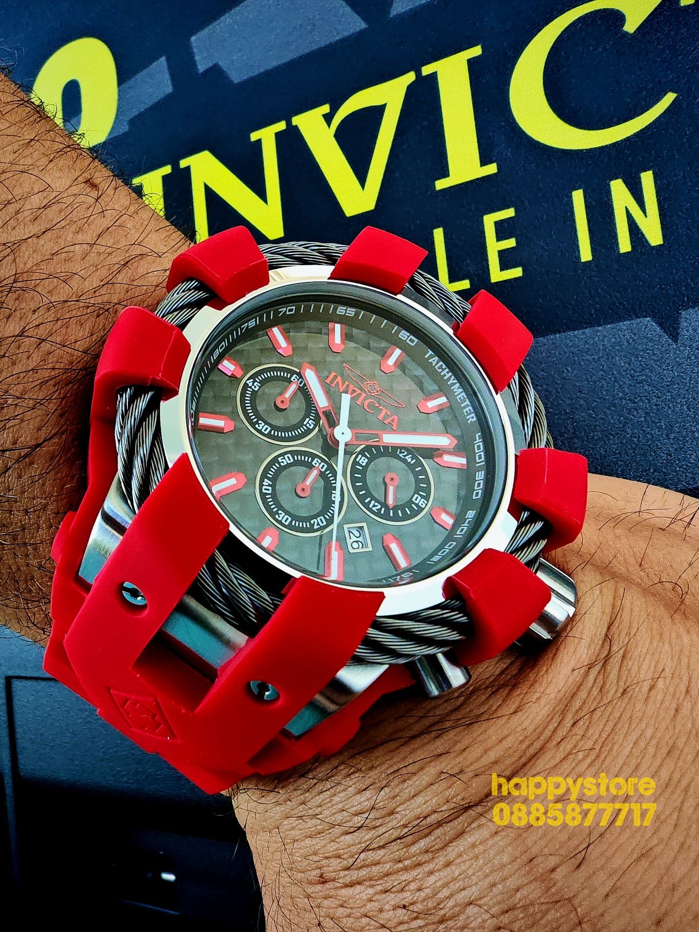 INVICTA Shock Red 54 mm, Инвикта нов ръчен часовник