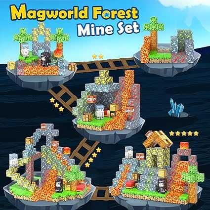 Голям комплект Магнитни кубчета Майнкрафт 96 броя Minecraft Magnetic