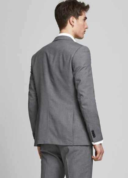 Sacou blazer 52 XL slim premium Atelier Torino NOU lana super 120s gri