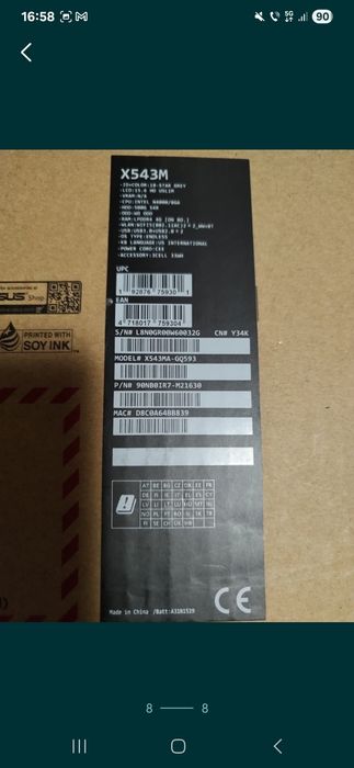 Laptop ASUS X543MA Intel® Celeron® N4000 ,15.6", HD, 4GB, 500GB HDD