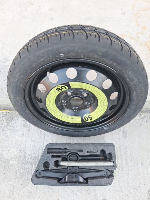 Roata de  rezerva slim R16, cric ,cârlig,cheie Vw golf 6,golf 7