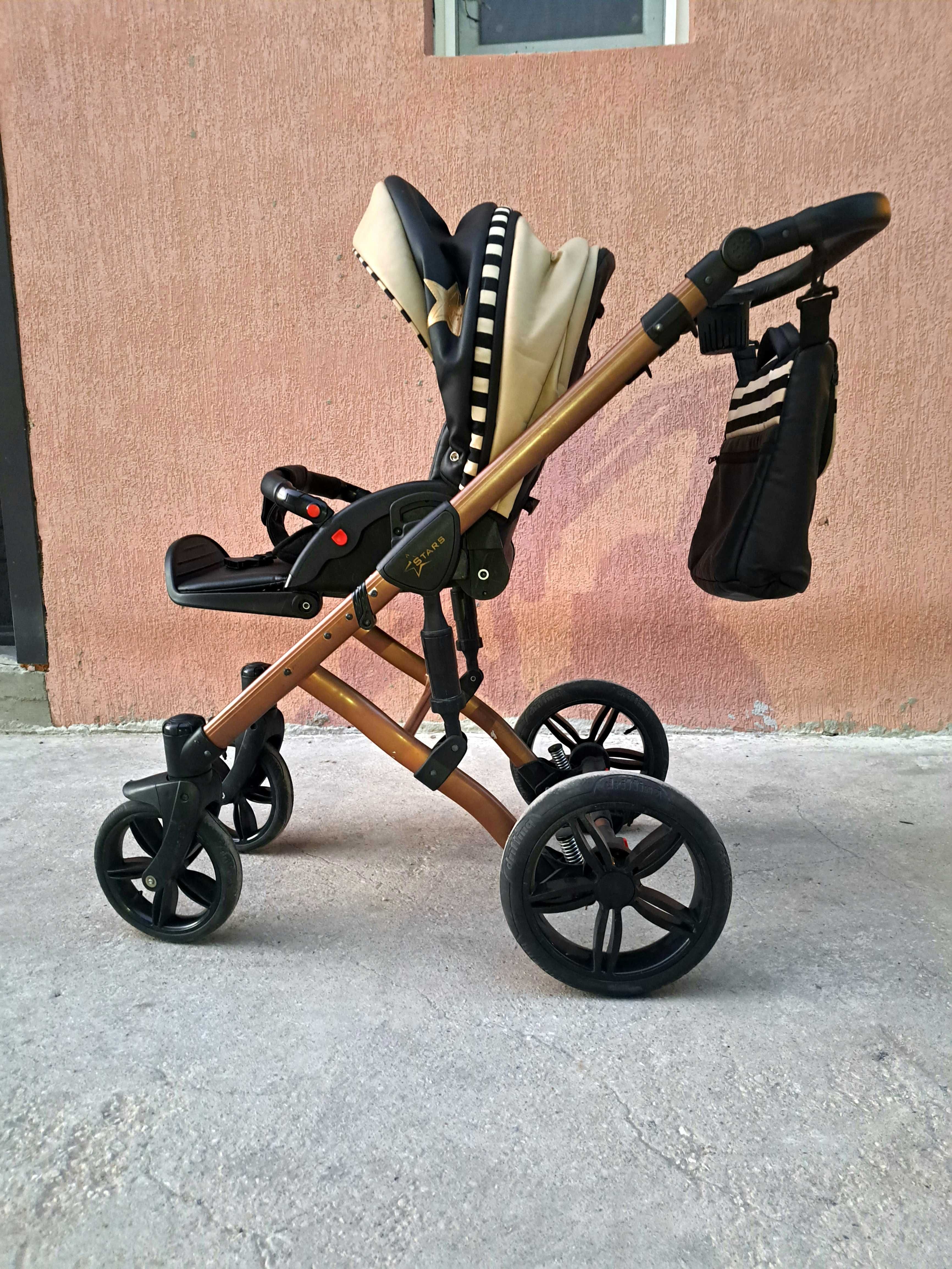 STARS GOLD Бебешка количка 3 В 1 DADA PARADISO