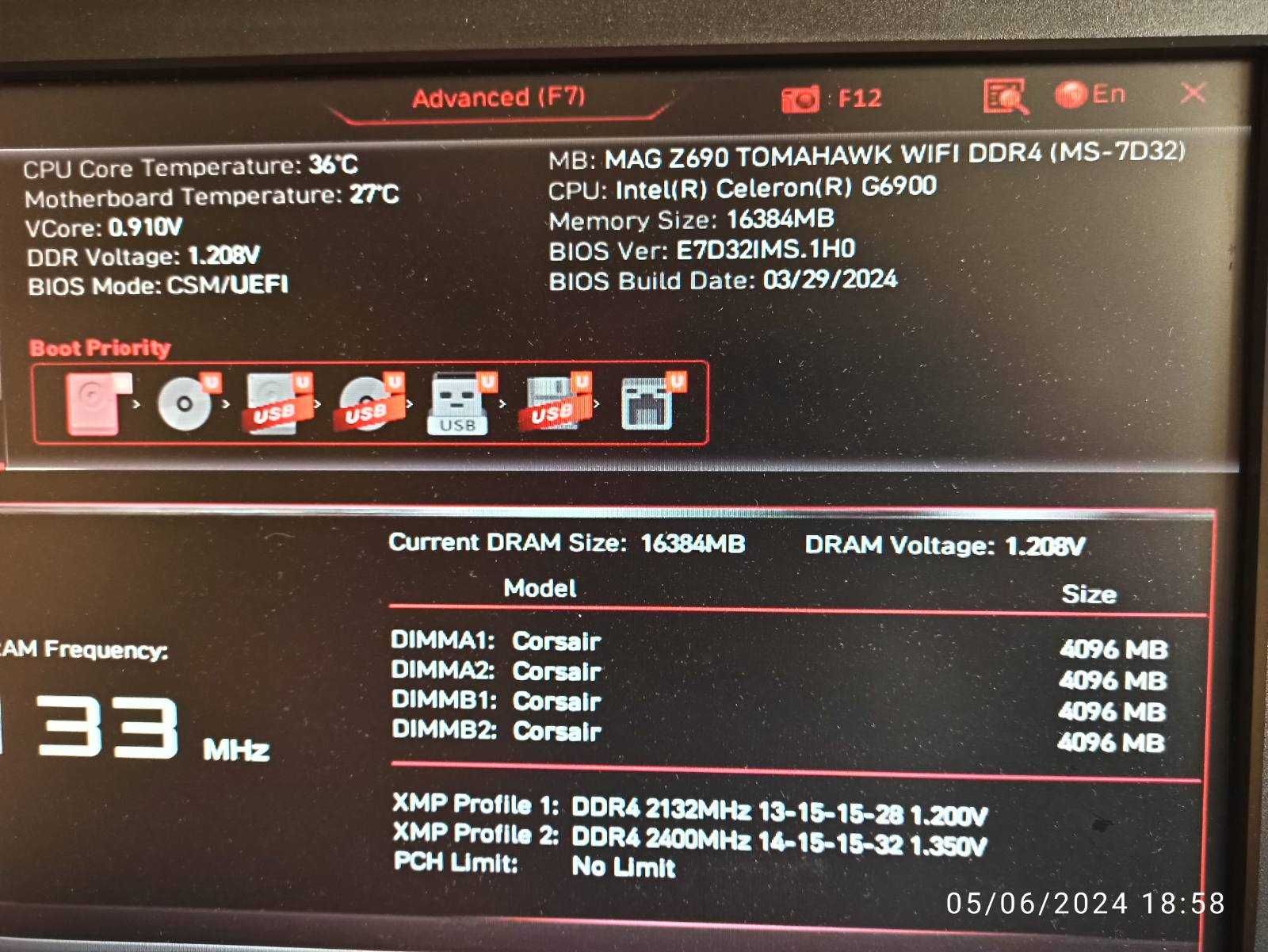 Msi Z690 Mag Tomahawk wi-fi ddr4 Интел поколение 12-то до 14-то