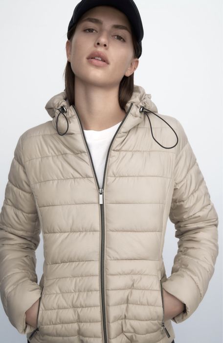 Ватирано бежово пролетно яке Zara Зара рр XS S M L