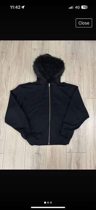 hanorac cu blana pe gluga