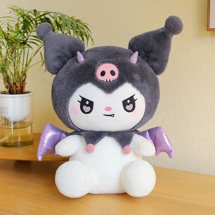 Jucarie de plus Kuromi 50cm, seria Hello Kitty Sanrio, Colectie NOUA
