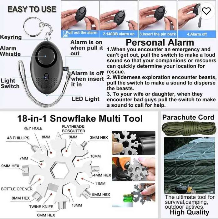 Kit de Supravietuire Sau Camping 32 piese