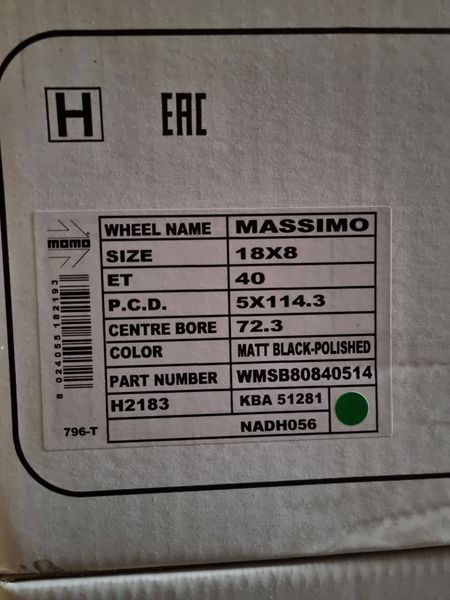 18цола 5x114.3 Toyota,Nissan,Mazda,Honda,Hyundai,Kia