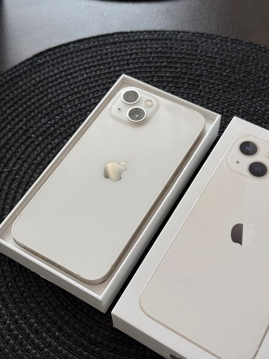 Iphone 13 128GB, Starlight, Нова батерия, Протектори+Калъфи