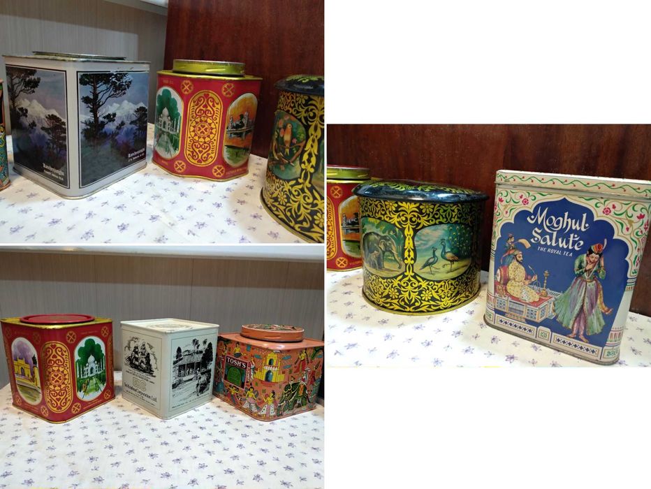 Металлические банки из под чая.