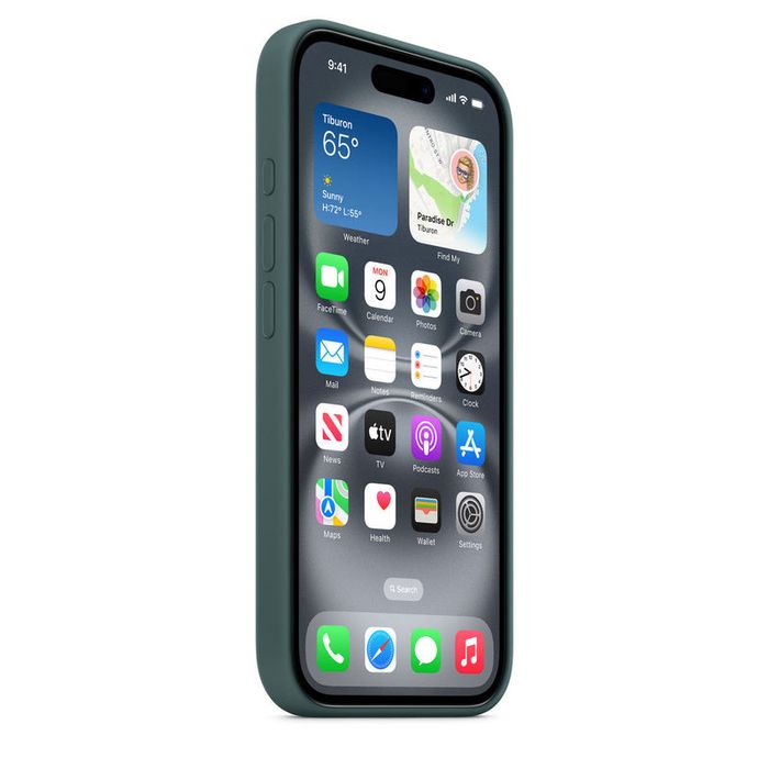 Husa iPhone 16 Pro Apple Originala, Silicon Lake Green