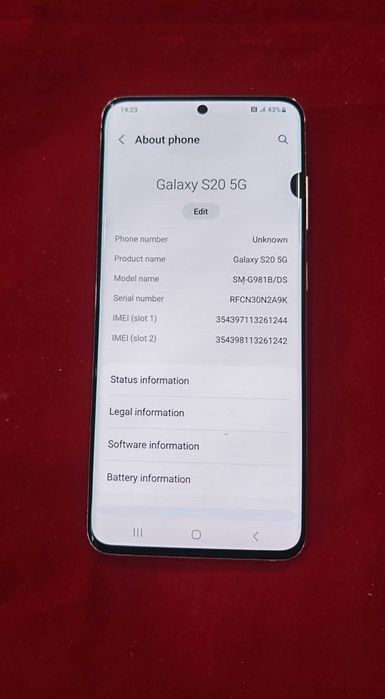 ***Петно на екрана*** Samsung Galaxy S20 5G 128GB