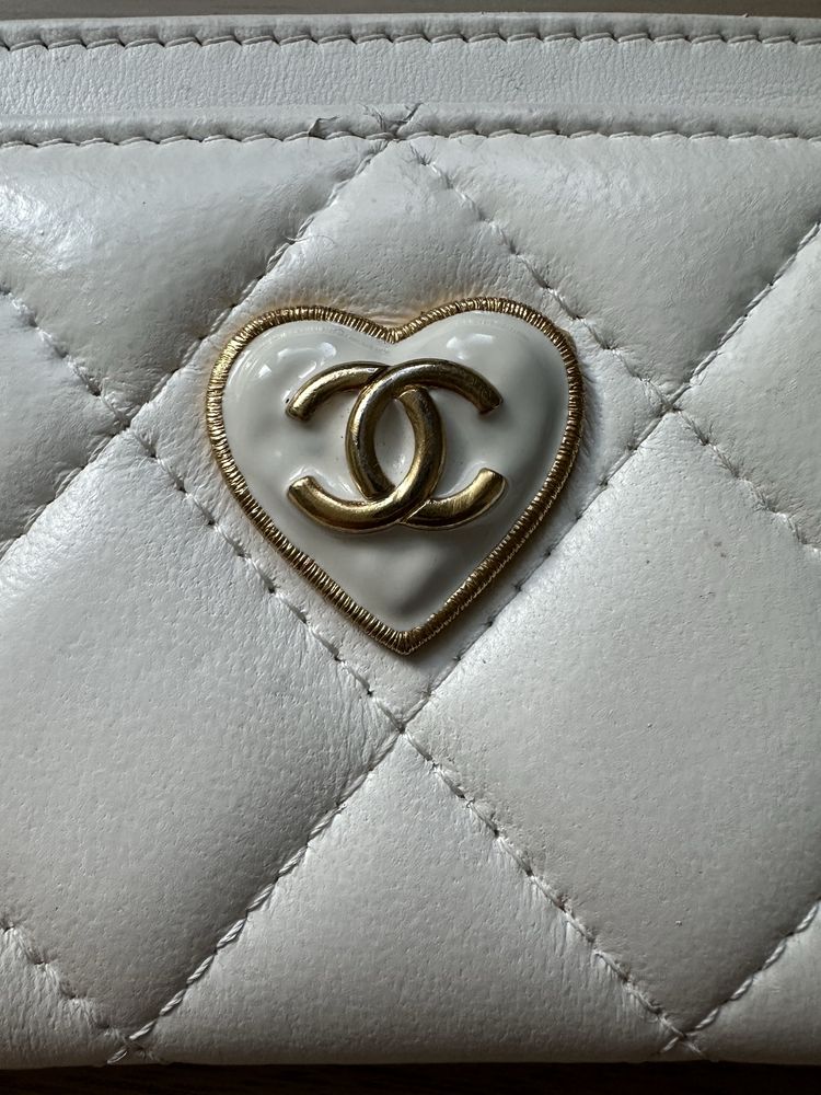 Chanel портмоне бяло