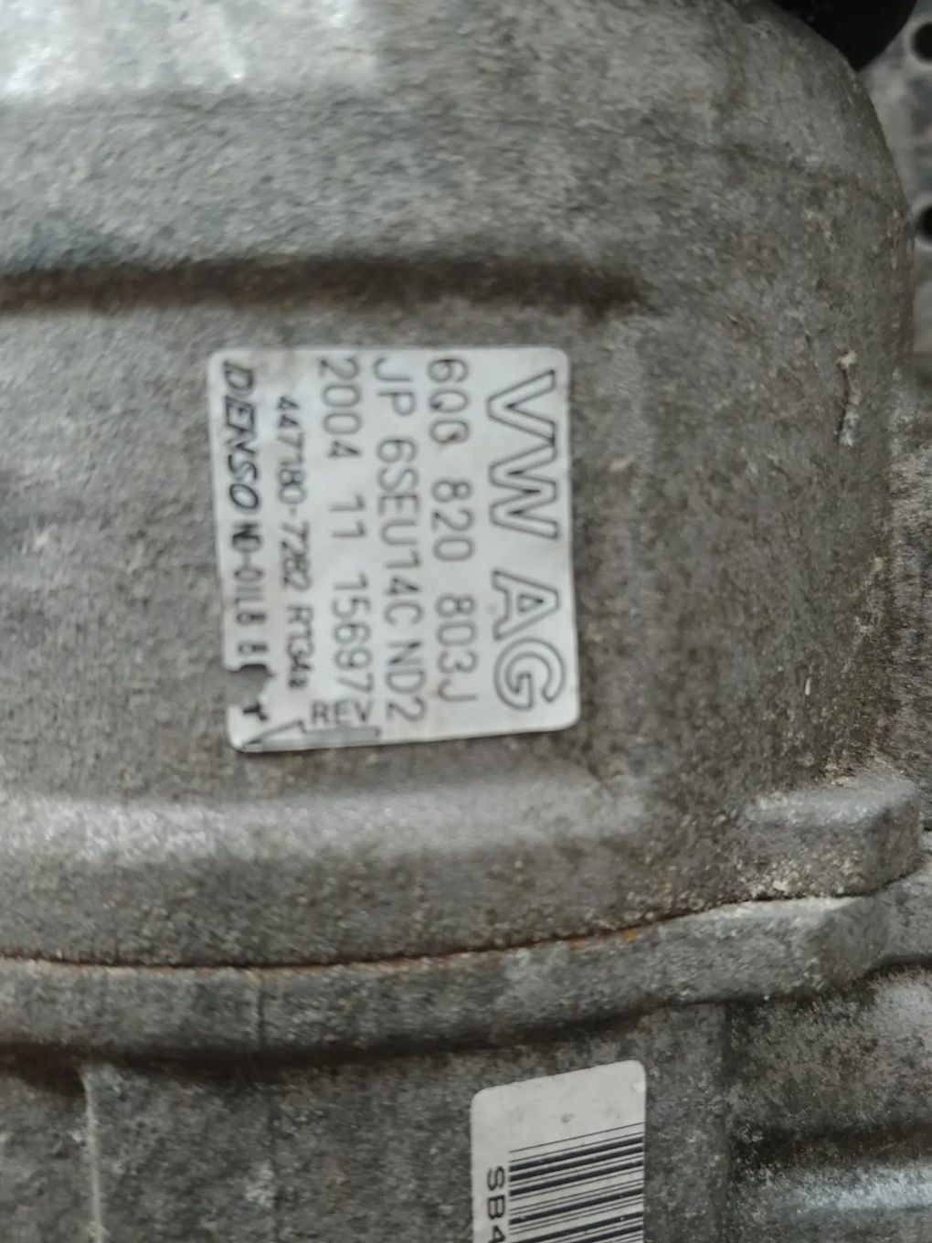 compresor clima ac 1.4 tdi vw polo 9n 6q0820803j jp6seu14cnd2 447180-7282