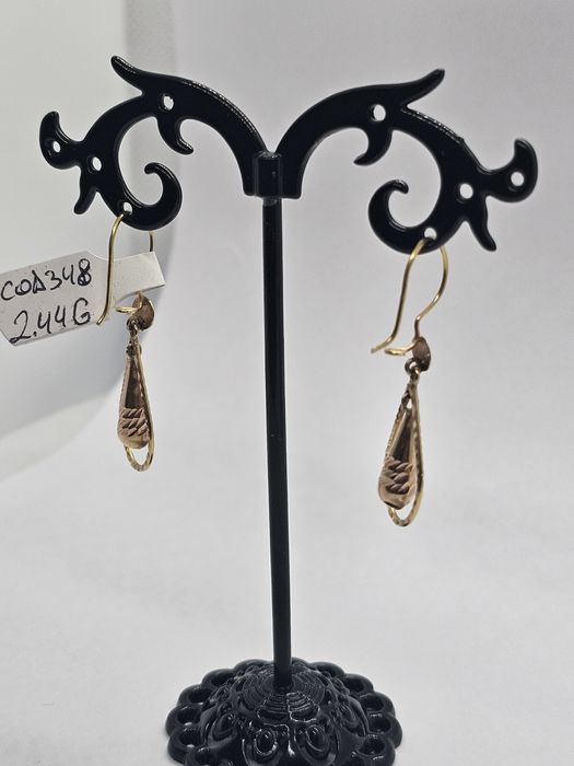 Vand cercei din aur 14 k 2.44 cod 348