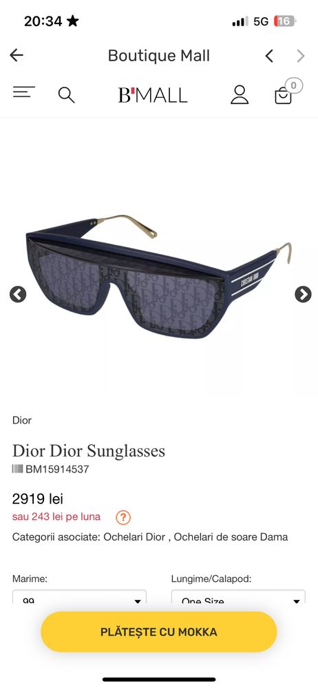 Ochelari soare - Dior