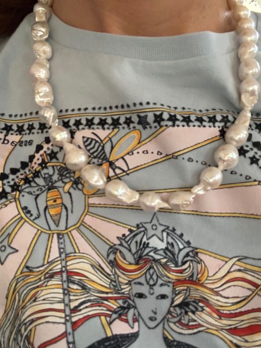 Колие от естествени барокови перли