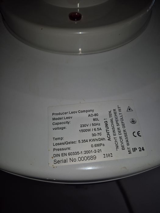 Vand boiler levo 80 L